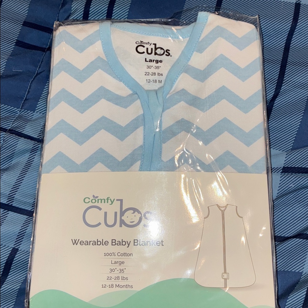 NWT Comfy Cubs Baby  2 pack Sleep Sacks 12-18 Months, Large blue - Picture 3 of 5